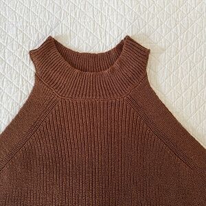 Brown Sleeveless Knit